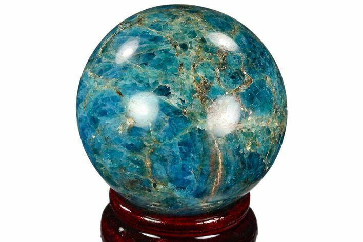 Bright Blue Apatite Sphere - Madagascar #121807